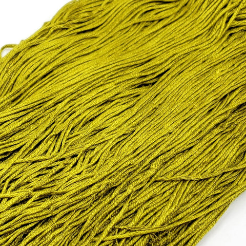 Acid Green - 8 yard skein - StitchySilk French Spun Silk - Limited Edition