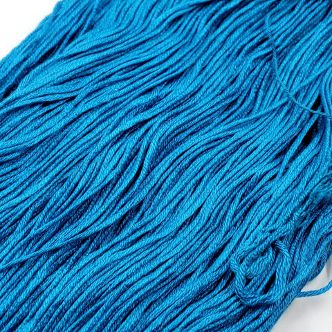 Electric Blue - 8 yard skein - StitchySilk French Spun Silk - Limited Edition
