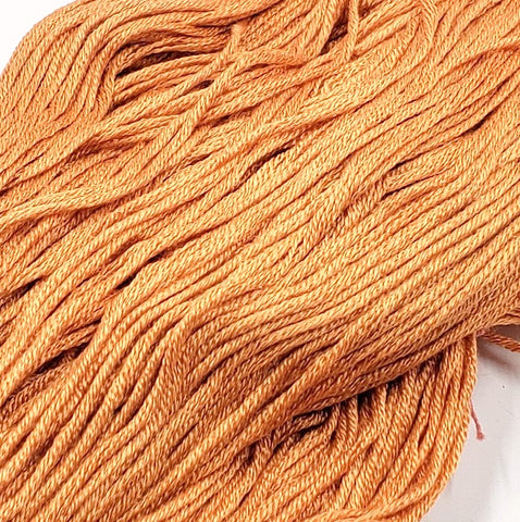 Pumpkin Spice - 8 yard skein - StitchySilk French Spun Silk - Limited Edition