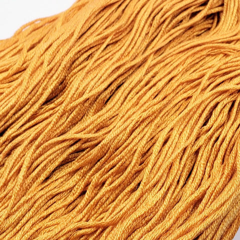 Saffron - 8 yard skein - StitchySilk French Spun Silk - Limited Edition